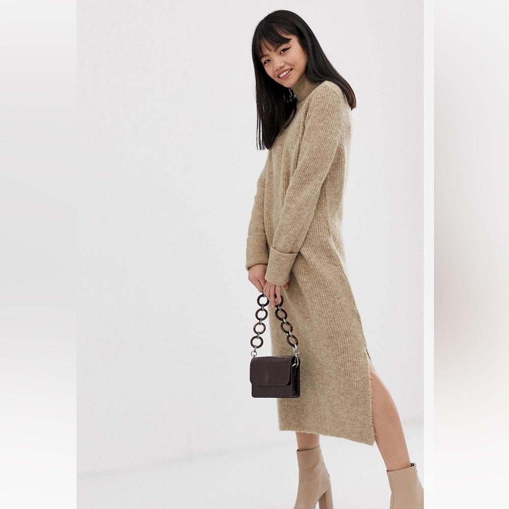 ASOS design midi sweater dress with side splits